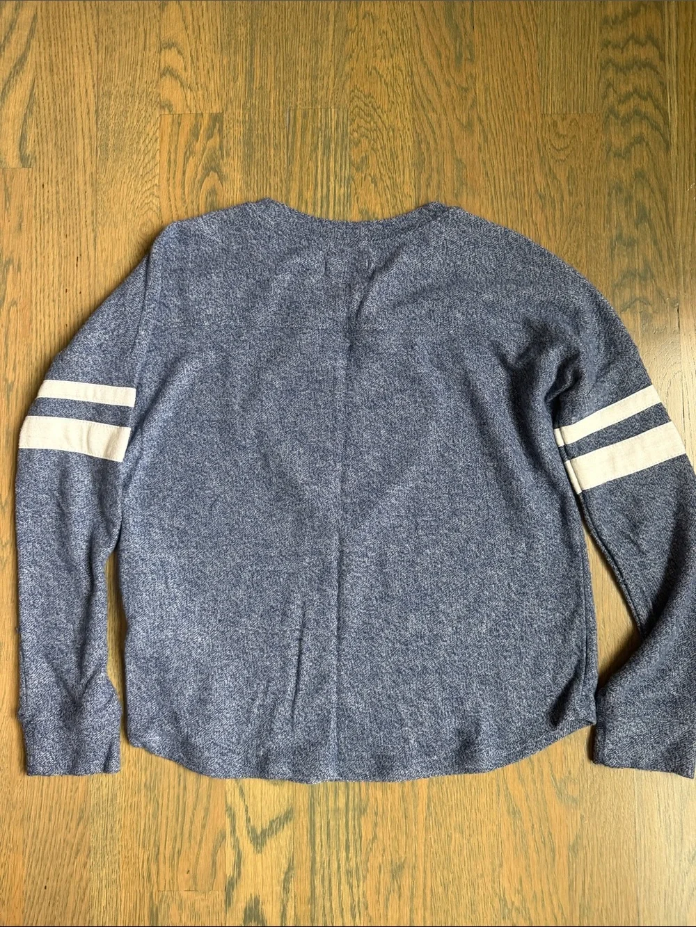 Girls' Navy Sequin Heart Sweatshirt with Rainbow Stripes
